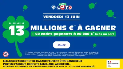FDJ: Special Friday the 13th Lottery with €13 Million Jackpot